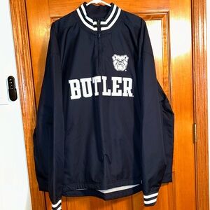 Champion Butler University Blue Varsity Bomber Jacket with Bold Lettering